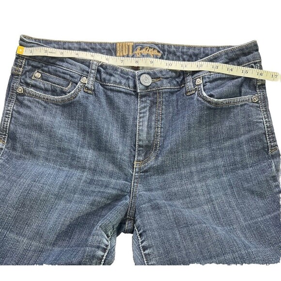 Kut From The Kloth Blue straight Bootcut Mid-Rise Casual Denim Dark Wash Size 10 - Picture 5 of 7